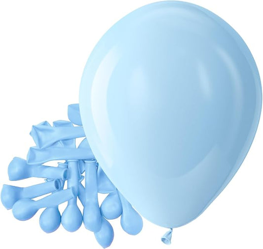 Bezente Pastel Blue Latex Matte Party Balloons 150 Pack 5 inch Small | Light by Bezente