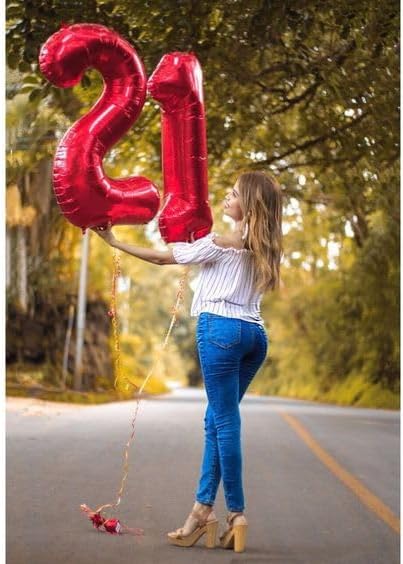 Red Number 2 Balloon 40 Inch - Image 4