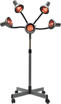 5 Head Infrared Heat Lamp, 110V Adjustable Height & Angle Salon Hair Steamer, Perming/Dyeing/Baking/Hair Care Salon Heat Lamp, for Hair Salons, Homes