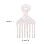 VOCOSTE Wide Tooth, Afro Hair Pick Comb, Hair Styling Tool for Men Women, Plastic, White, 4.8 Inch