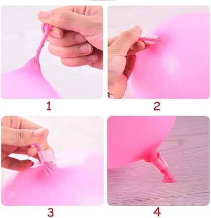 100Pcs Transparent Plastic Balloon V-shaped Clips, Wedding Party Halloween - Image 4