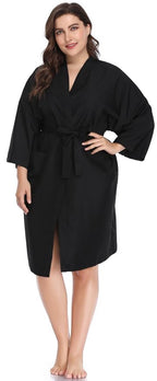 PERFEHAIR Salon Robes Smock for Clients, Hair Salon Client Gown Cape, Black