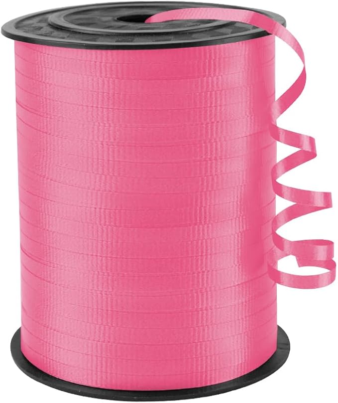 Pink Crimped Curling Ribbon, 1/5" Wide x 500 Yards Christmas Curling Ribbons by KMERLIFE