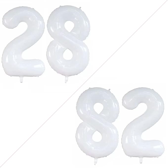Number 28 Balloons for 28th Birthday Party Decorations, 42 Inch Jumbo Foil by GOER