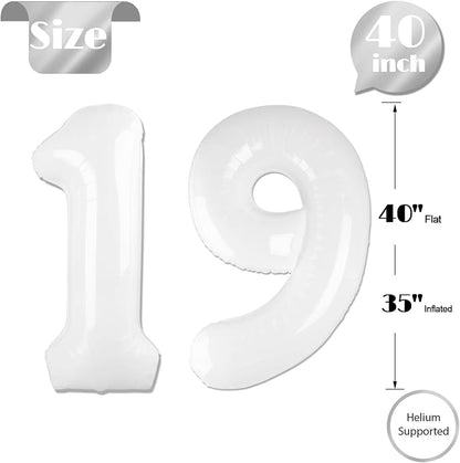 White 19 Balloon - Image 5
