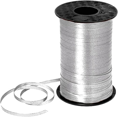PMU 500 Yards x 3/16in Silver Crimped Curling Ribbon String by PMU