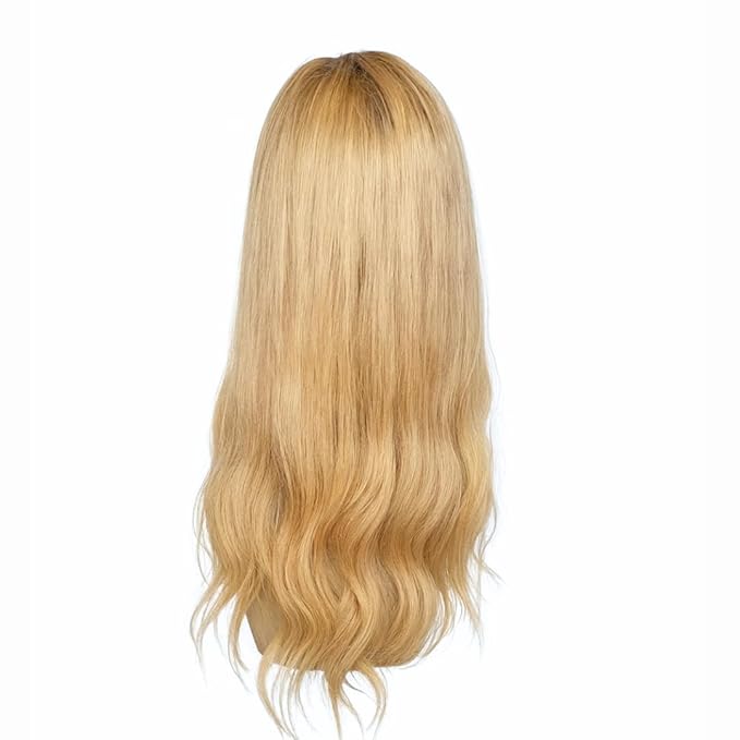 Katalaeya Hair 100% Human Hair Topper - Aurora Crown Double-Drawn Remy Clip-In Mono Base Top Piece for Women with Thinning Hair, Alopecia & Chemo Hair Loss (8T25)