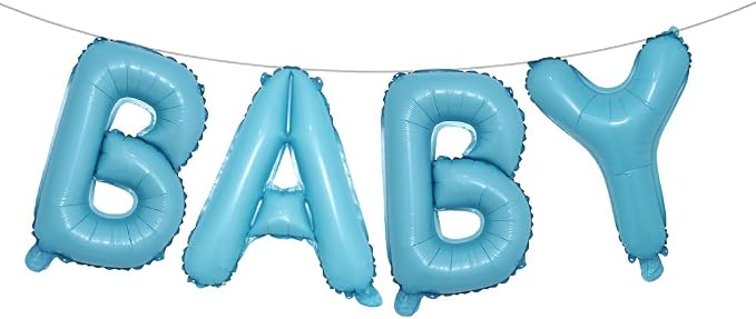 16 Inch Baby Letter Balloons Multicolor Foil Balloons BABY Balloons, Baby Shower by RUIANSI