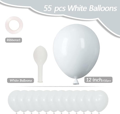 White Latex Balloons, Graduation, Baby Shower, Valentines, Wedding Party - Image 2
