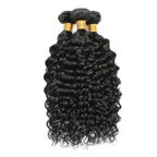 Bundles Human Hair Color 1B Water Wave Bundle Niegmeag Peruvian Virgin Soft and Silky Remy Hair 3 Bundles 24 26 28 Inch Double Weft Natural Black Bundle Hair Weave