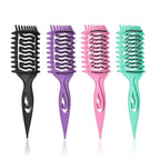 Curl Defining Brush, Curly Hair Brush for Detangling Shaping and Styling Curly Hair, Vented Candy Brush for Wet or Dry Hair Types for Women and Girl, Defining with Side Gear, Reduces Frizz (Pink)