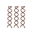 Kitsch Spiral Bobby Pins for Girls and Women - Hair Bun Maker | Rounded Tips, Chip-Resistant Bun Twist Spiral Hair Pins | Secure Hold All-Day | Ideal Gifts for Women - 3Pcs, Brown