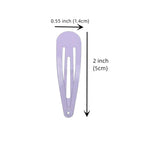 40 Pcs 2 Inch colorful Metal Snap Hair Clips No Slip Hair Barrettes For Women Hair Accessories(Purple)