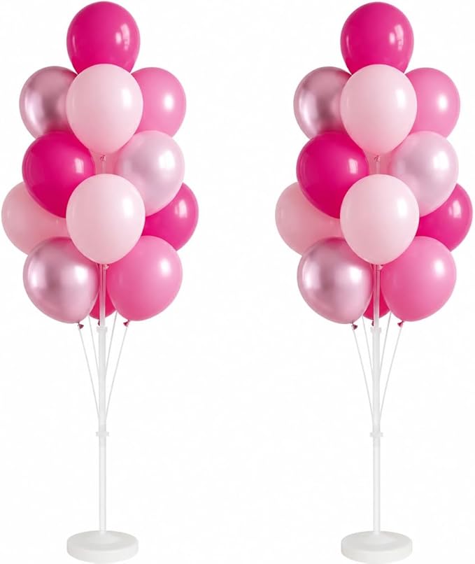Metallic Pink Balloon Column Stand Kit by IMISNO