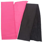 XTREND 2Pcs Edge Laying Scarf for Wigs Fashion Edge Scarf for Lace Front Wig 58 Inch Soft Women's Satin Headband for Makeup Non Slip Hair Wrap Wigs Grip (1pc Pink#+1pc Black#)