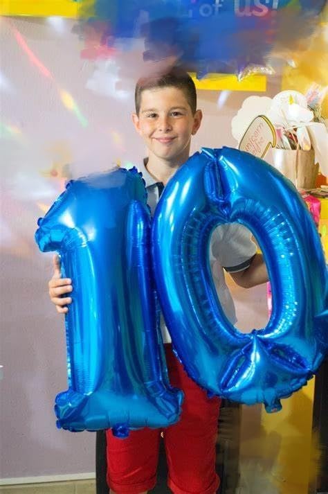 10 Balloon 40 inch Dark Blue Number Balloons - Image 2