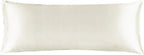 BEDELITE Satin Body Pillow Cover, Super Soft and Cooling Body Pillow Pillowcase for Hair and Skin, Breathable Silky Full Long Pillowcase Cover(20"x54", Ivory)