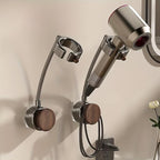 Damage-Free Hair Dryer Holder Wall Mounted - No Drilling Suction Cup Organizer for Bathroom, Universal Fit for Most Blow Dryers