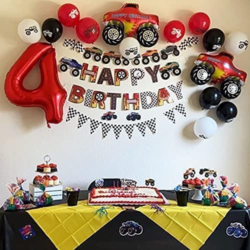 40 Inch Red Number 4 Balloon Large Red Foil Balloon Red 4 Balloons Mylar Helium - Image 3