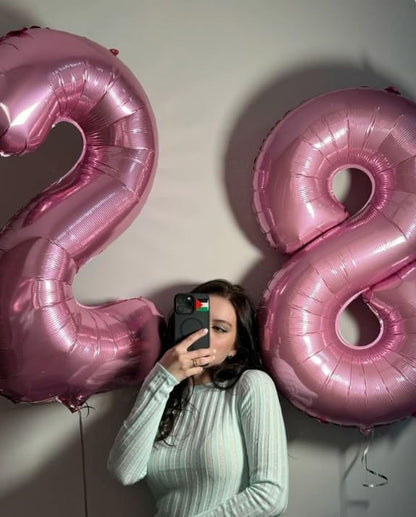 Pearl Pink Number 8 Balloon 40 inch, 8th Birthday Party Balloons Decorations | - Image 6