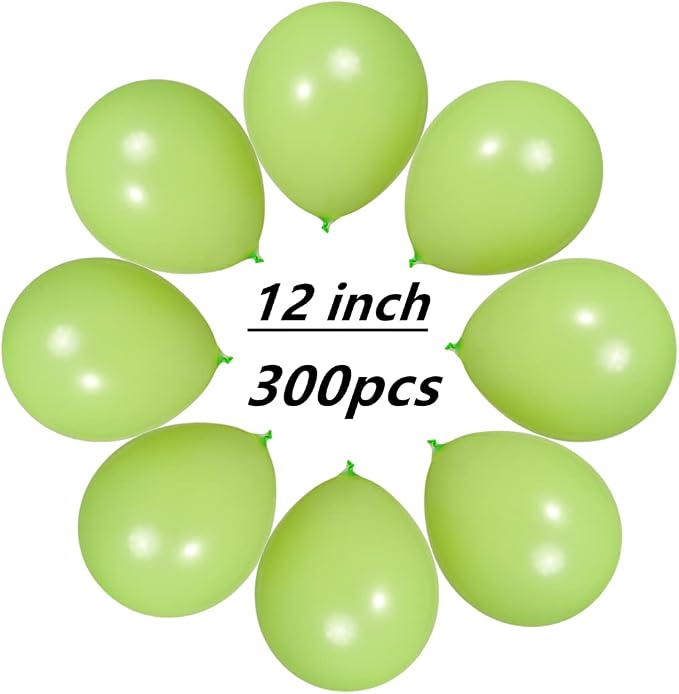 300 Pack Lime Green Balloons 12 inch Green Latex Party Balloon Bulk - Image 2