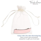 French Amie Fine 1" Wide Rectangular Celluloid Handmade Blush Pink Automatic Hair Barrettes for Women French Hair Clips