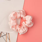Silmer Silk Scrunchies for Hair Curly Hair 100% Mulberry 3 Pack(Pink,Silvery Grey, Haze Blue)
