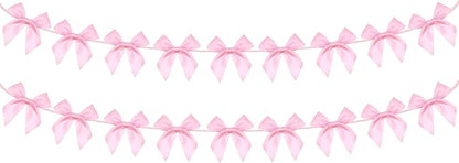 2pcs Pink Bow Garland Banner by Haptda