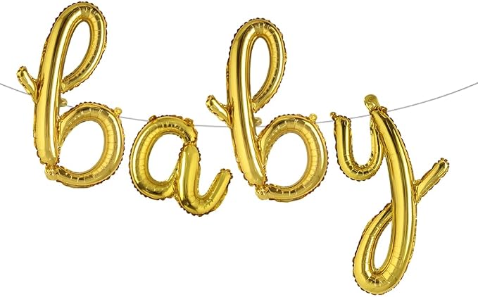 16 Inch Baby Letter Balloons Multicolor Foil Balloons BABY Balloons, Baby Shower by RUIANSI