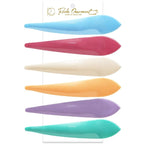 RC ROCHE 6 Pcs Duck Bill Alligator Hair Clips for Women Sectioning Flat Claw Long Thick Hair Inner Teeth Curved Styling Jaw Strong Secure Grip Salon, Medium Pastel