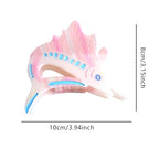 Novelty Sailfish Hair Clips,Cute Acetate Hair Clip,Big Claw Clips for Women,Pink