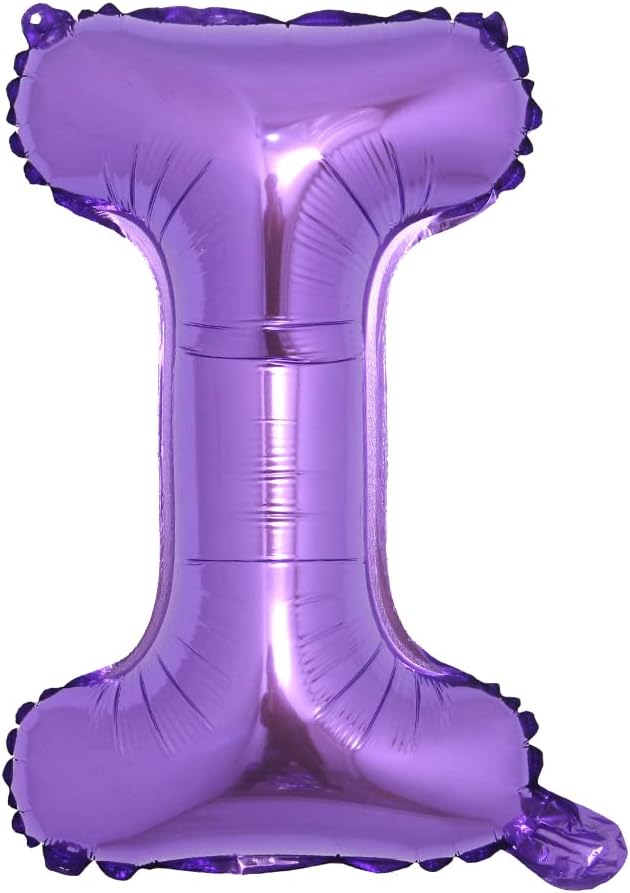 16 inch Purple Alphabet Letter and Number Balloons Set Package, Aluminum by RUIANSI