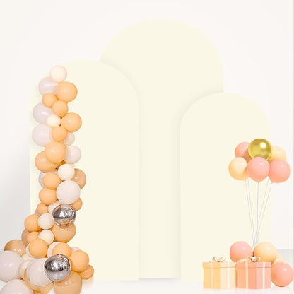 FANPROMS Ivory Wedding Arch Cover Set of 3 Arch Spandex Covers 5FT 6FT 7FT Baby - Image 7
