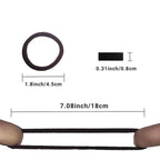 Hair Ties Hair Elastics Bands Seamless Cotton No Damage Thick Curly Hair Long-Lasting Braids Ponytails Holders All Hair Types Pain-Free Hair Accessories Women Men Dark Brown Colors 50 PCS