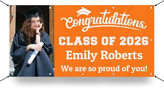 Personalized Graduation Photo Vinyl Banner Sign by Milweb1LLC