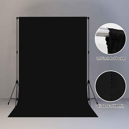 Black Photography Backdrop for Photoshoot, Fabric 6x9ft | Polyester Studio - Image 6