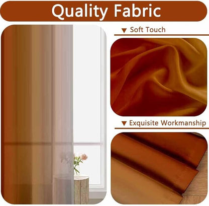 Burnt Orange Curtains 63 Inch Length - Image 5