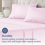 Queen Pillow Cases Set of 2 - Ultra Soft Hotel Quality Pillowcase Covers - Comfy, Cozy & Wrinkle Free - Shrinkage, Stain and Fade Resistant - Machine Washable Pillow Protectors - 2 Piece Set - Pink