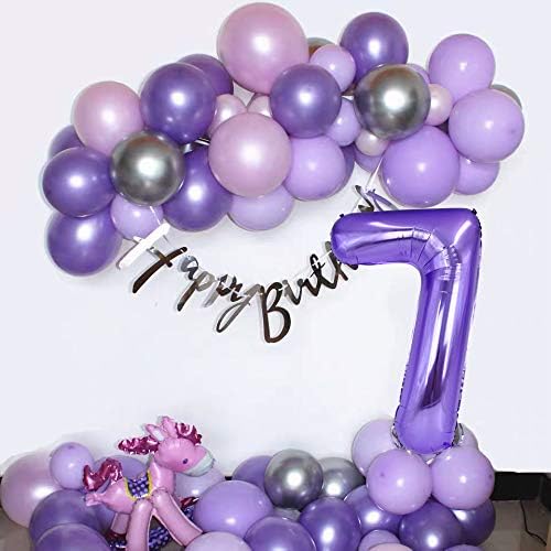TONIFUL 40 Inch Purple Large Numbers Balloon 0-9 Birthday Party Decor, Foil - Image 6