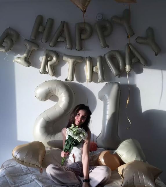Cream White Number 1 Balloon 40 inch, Number 1 Birthday - Image 4