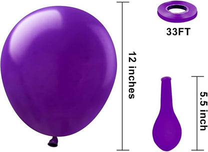 KBZVNAF Dark Purple Latex Party Balloons 50 Pack 12 inch | Purple Helium Matte - Image 2