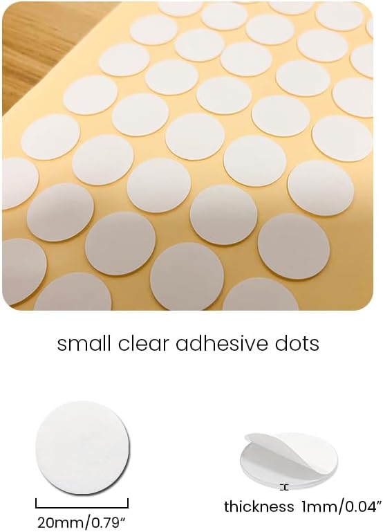 120Pcs Sticky Clear Adhesive Dots, 20mm/0.79" Double Sided Glue Dots, Removable - Image 2