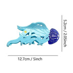 Cute Blue Jellyfish Hair Clip,Funny Acetate Claw Clips for Women