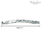 French Amie Long and Thin Large 4" Handmade Celluloid Hair Barrette Clip for Girls Automatic Strong Hold Hair Clips for Women No Slip Durable Paris Hair Accessories, Made in France (Gray Magma)