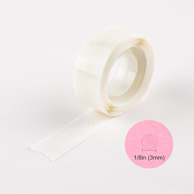 BAOFALI 6000 Pcs 1/8in 20 Roll Ultra Thin Adhesive Dots Clear Removable Double - Image 4