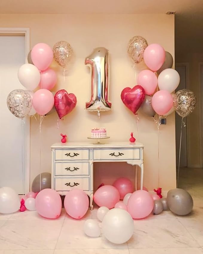 Number Balloons 10 Balloon 40 inch Silver - Image 2