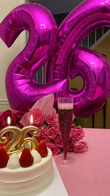 Rosy Purple Number 2 Balloon 40 inch, 2nd Birthday Party Balloons Decoration | - Image 6