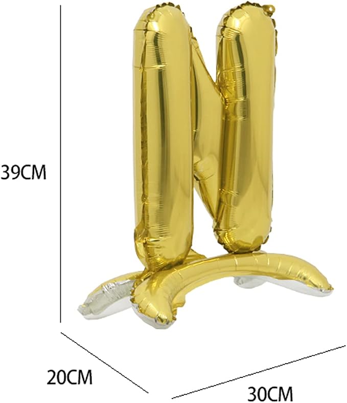16" Standing Alphabet Letter and Number Balloons Aluminum Hanging Foil Film - Image 2
