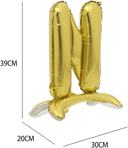 16" Standing Alphabet Letter and Number Balloons Aluminum Hanging Foil Film - Image 2