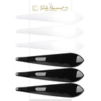 RC ROCHE 6 Pcs Duck Bill Alligator Hair Clips for Women Sectioning Flat Claw Long Thick Hair Inner Teeth Curved Styling Jaw Strong Secure Grip Salon, Large Black & White